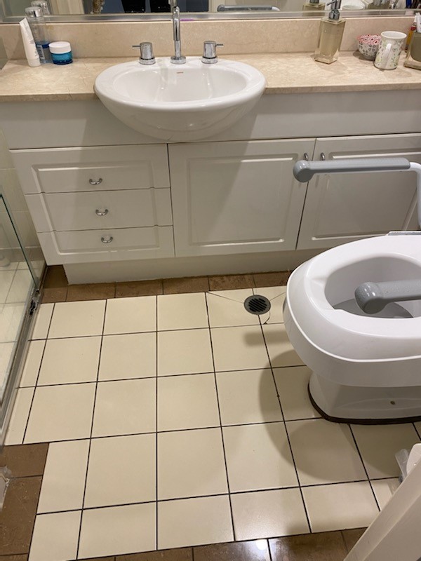 Non-Slip Toilet Area